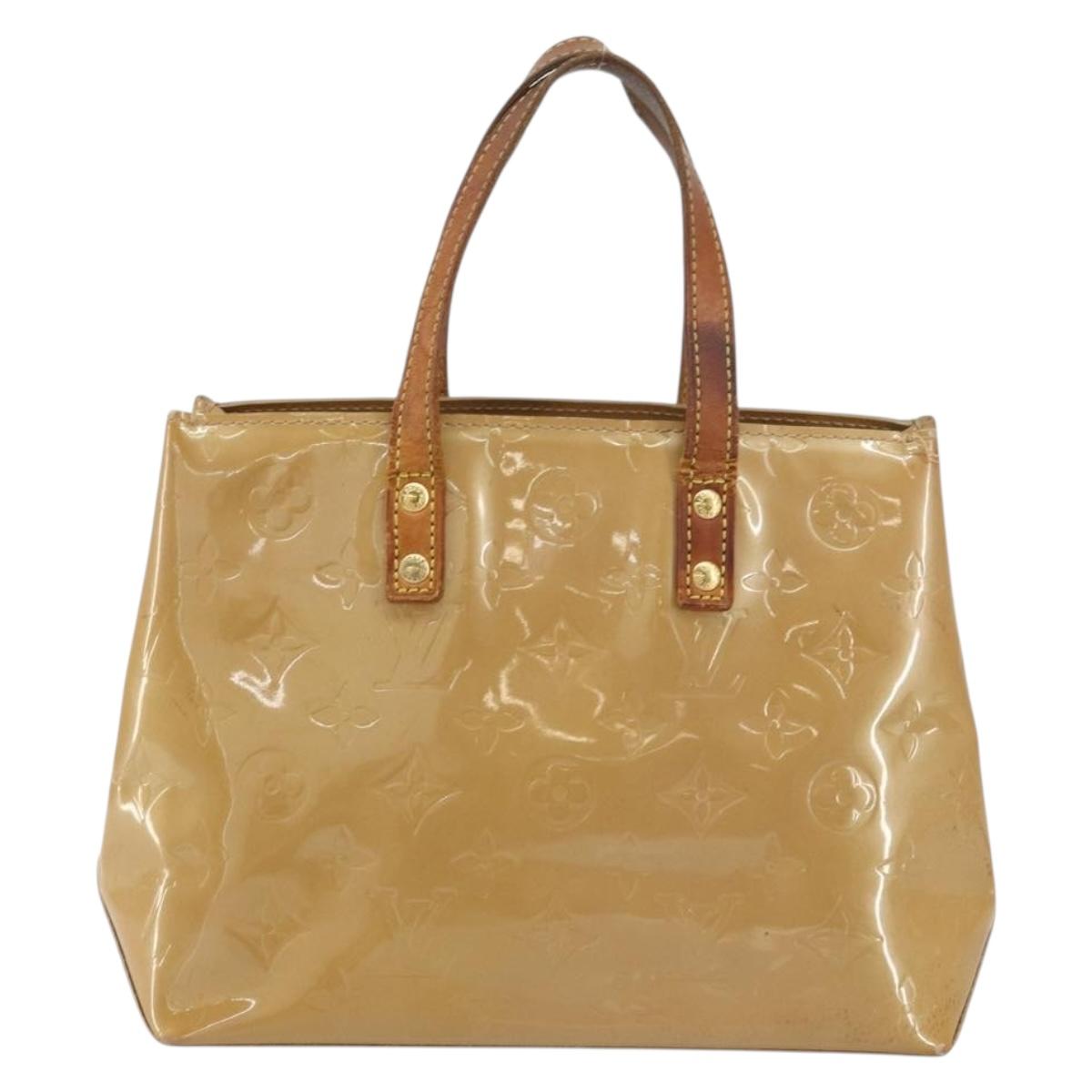 LOUIS VUITTON Monogram Vernis Reade PM Hand Bag Noisette M91334 LV Auth BA8596