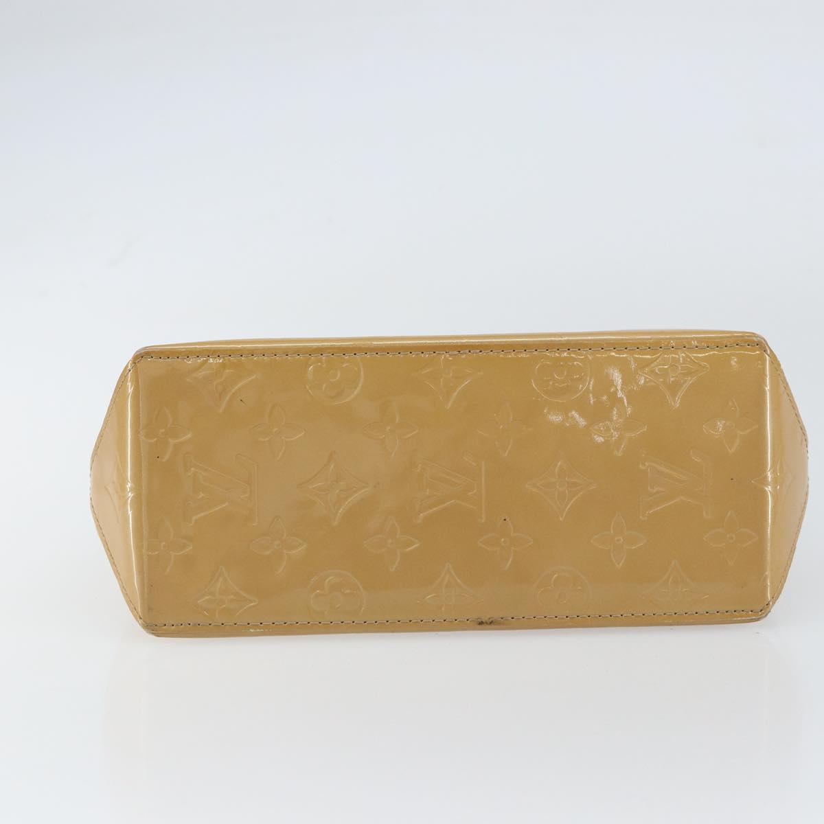 LOUIS VUITTON Monogram Vernis Reade PM Hand Bag Noisette M91334 LV Auth BA8596