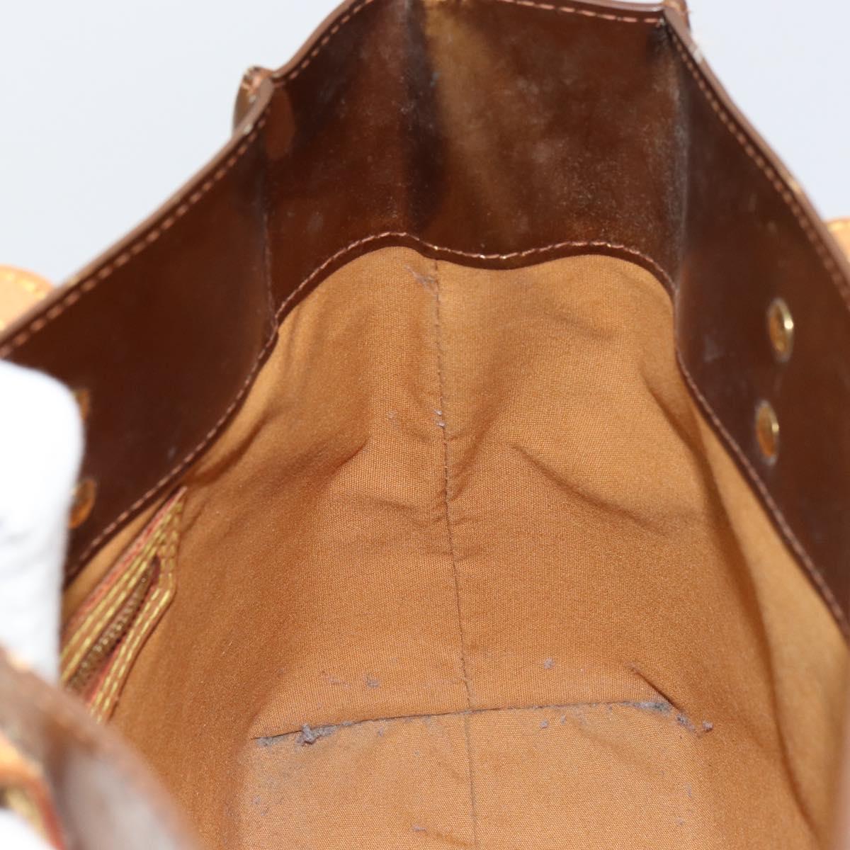 LOUIS VUITTON Monogram Vernis Reade PM Hand Bag Bronze M91146 LV Auth BA8597