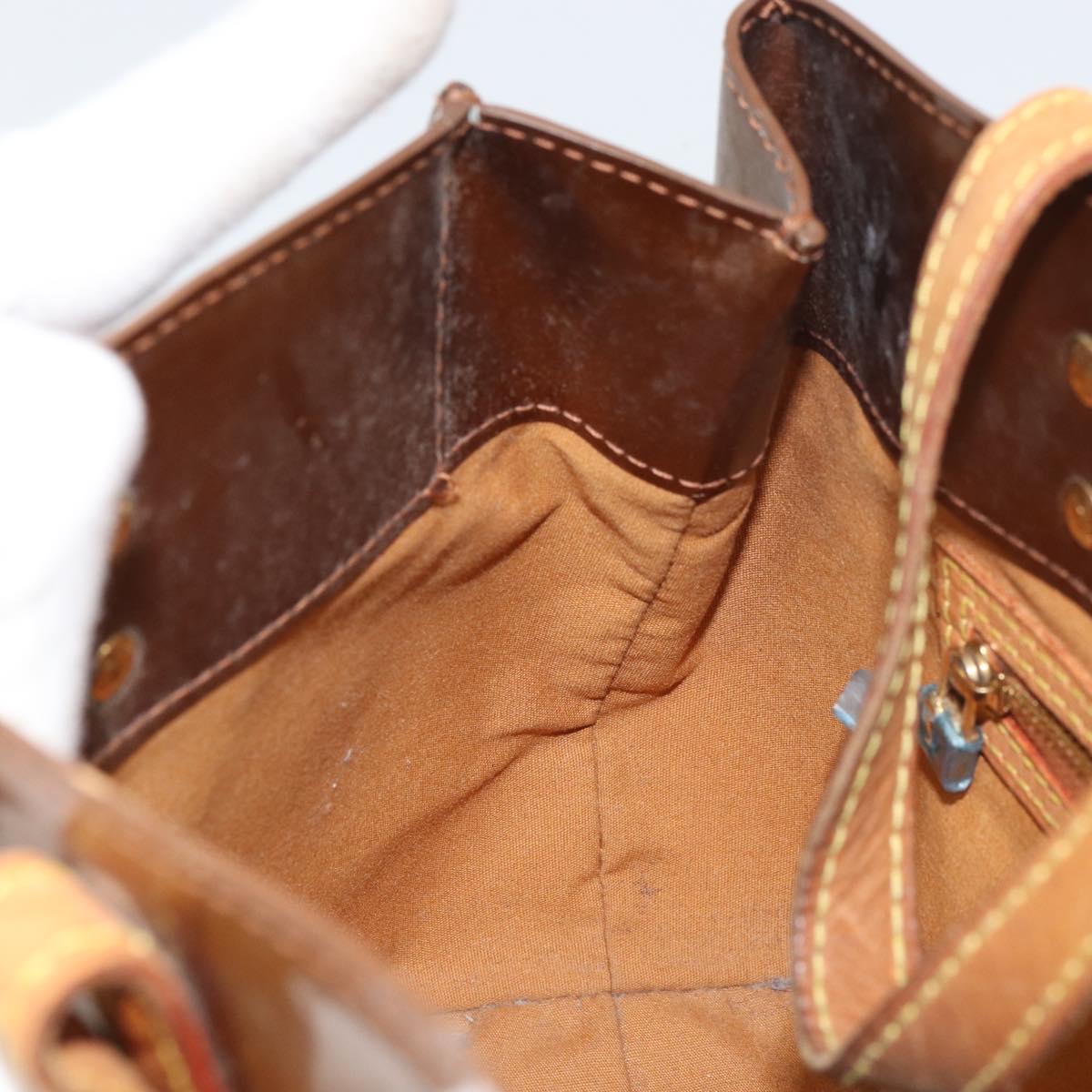 LOUIS VUITTON Monogram Vernis Reade PM Hand Bag Bronze M91146 LV Auth BA8597