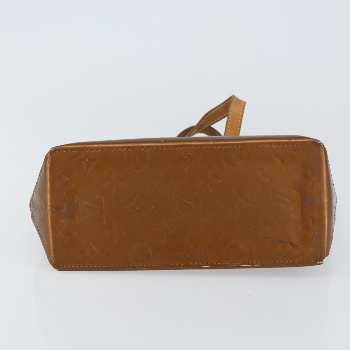 LOUIS VUITTON Monogram Vernis Reade PM Hand Bag Bronze M91146 LV Auth BA8597