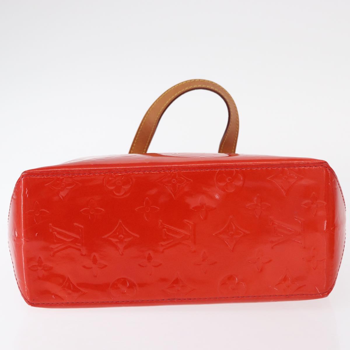 LOUIS VUITTON Monogram Vernis Reade PM Hand Bag Red Rouge M91088 LV Auth BA8598