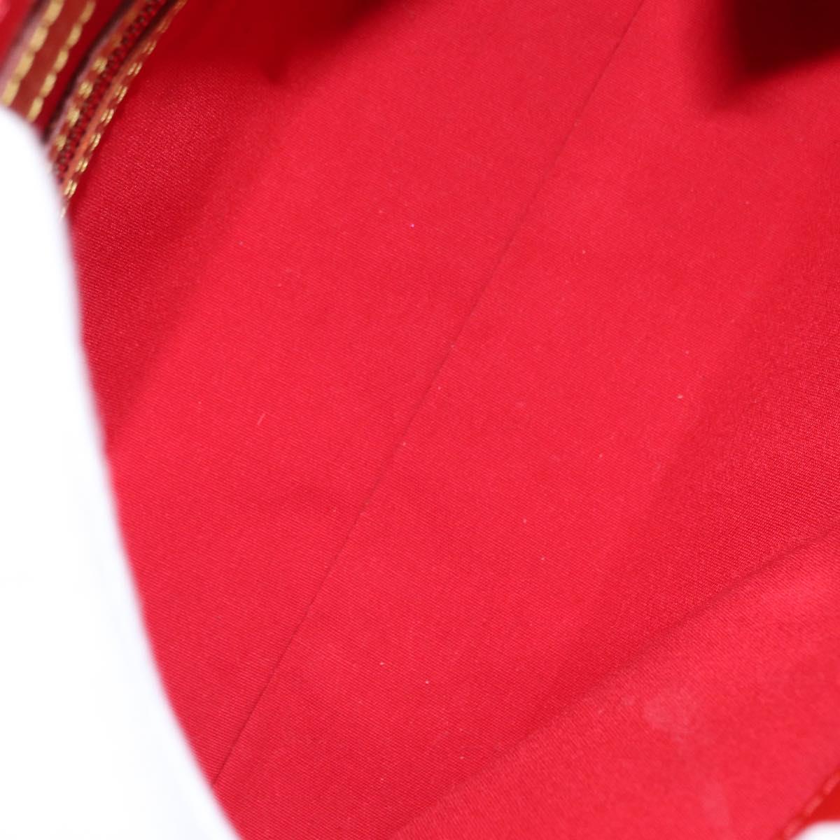 LOUIS VUITTON Monogram Vernis Reade PM Hand Bag Red Rouge M91088 LV Auth BA8598