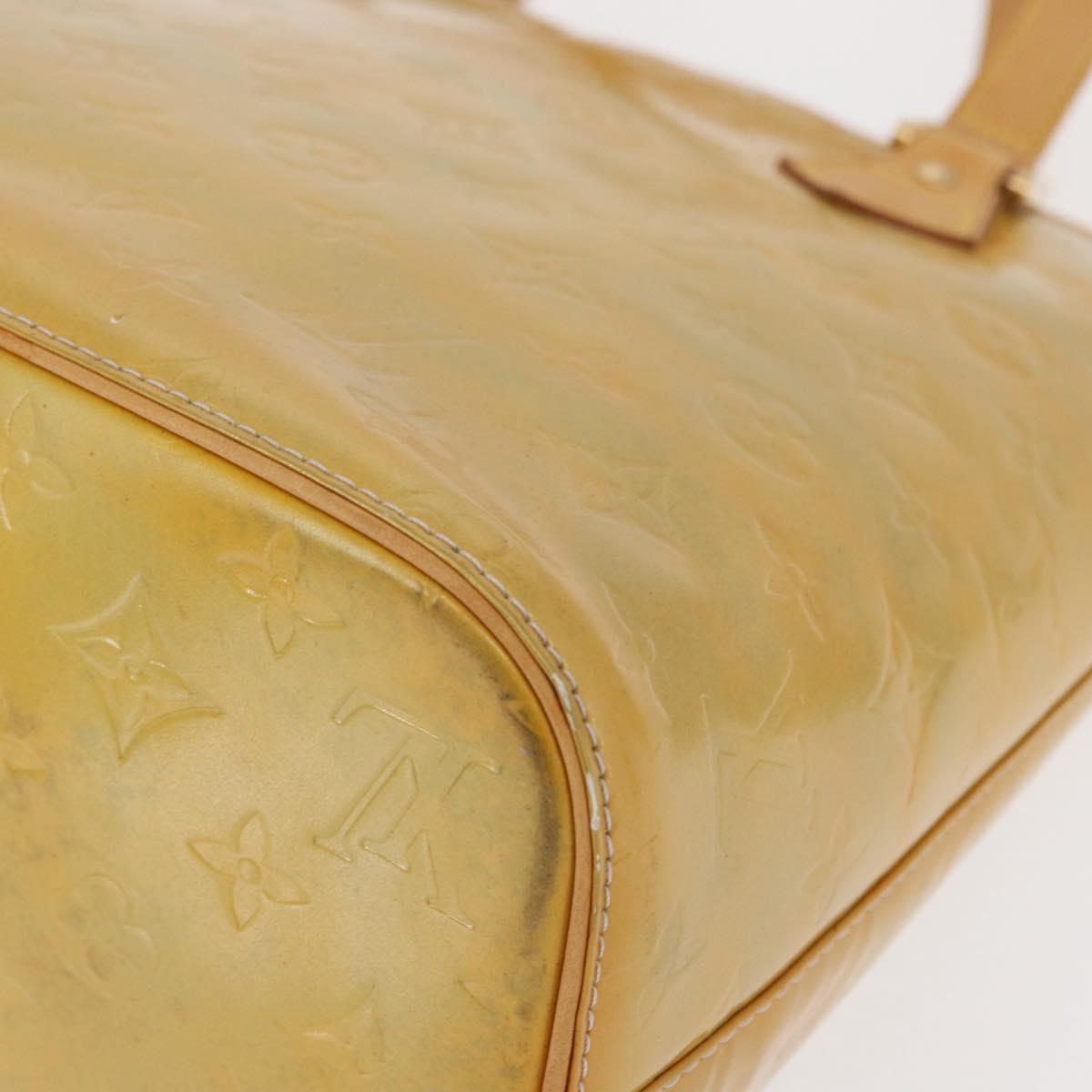 LOUIS VUITTON Monogram Vernis Houston Hand Bag Gris M91053 LV Auth BA8599