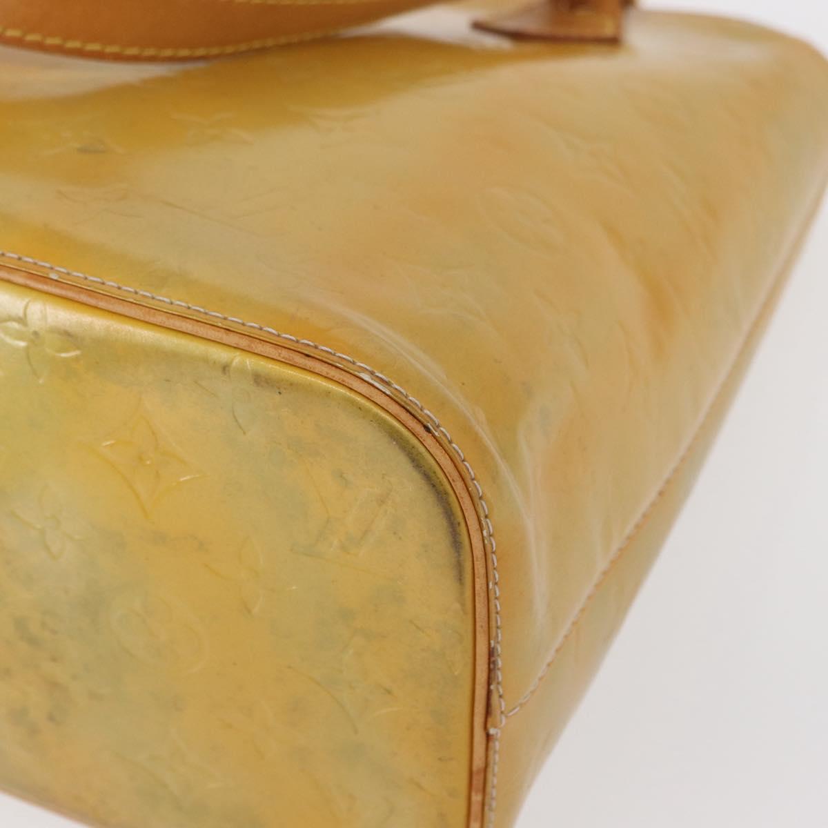 LOUIS VUITTON Monogram Vernis Houston Hand Bag Gris M91053 LV Auth BA8599