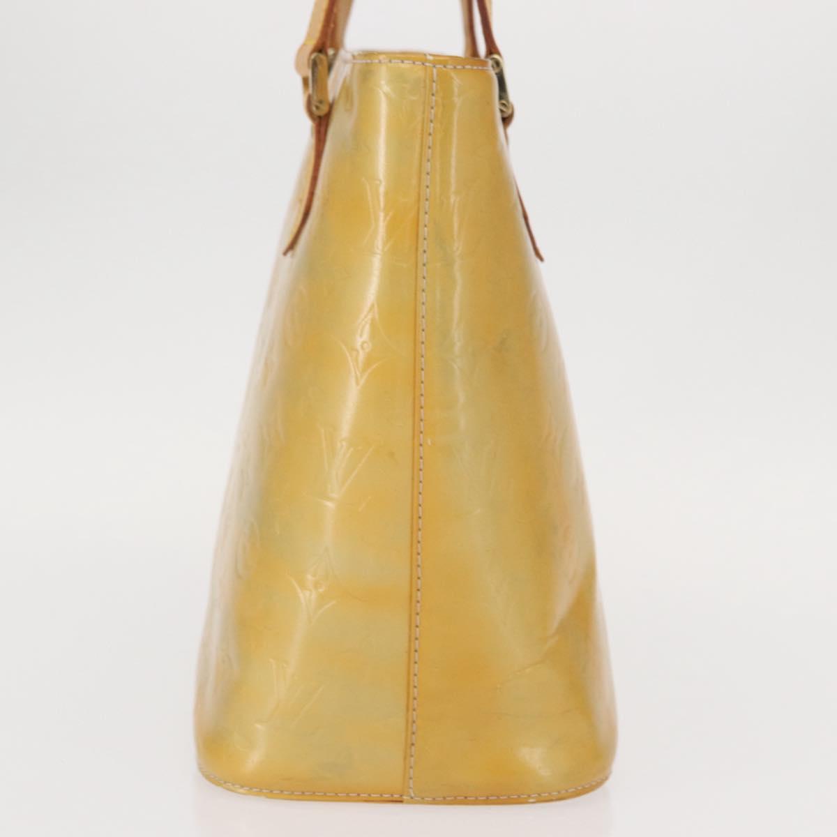 LOUIS VUITTON Monogram Vernis Houston Hand Bag Gris M91053 LV Auth BA8599