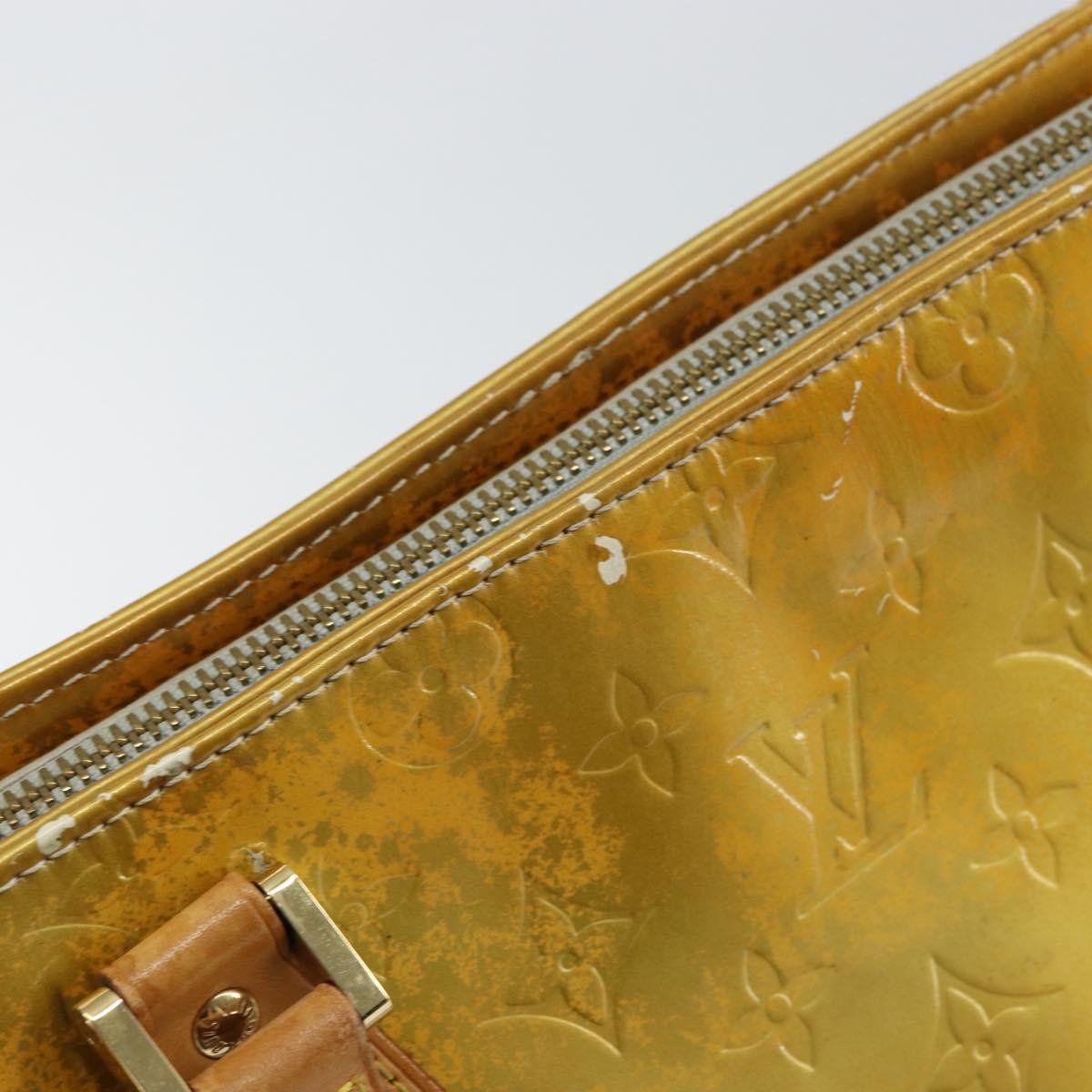 LOUIS VUITTON Monogram Vernis Houston Hand Bag Gris M91053 LV Auth BA8600