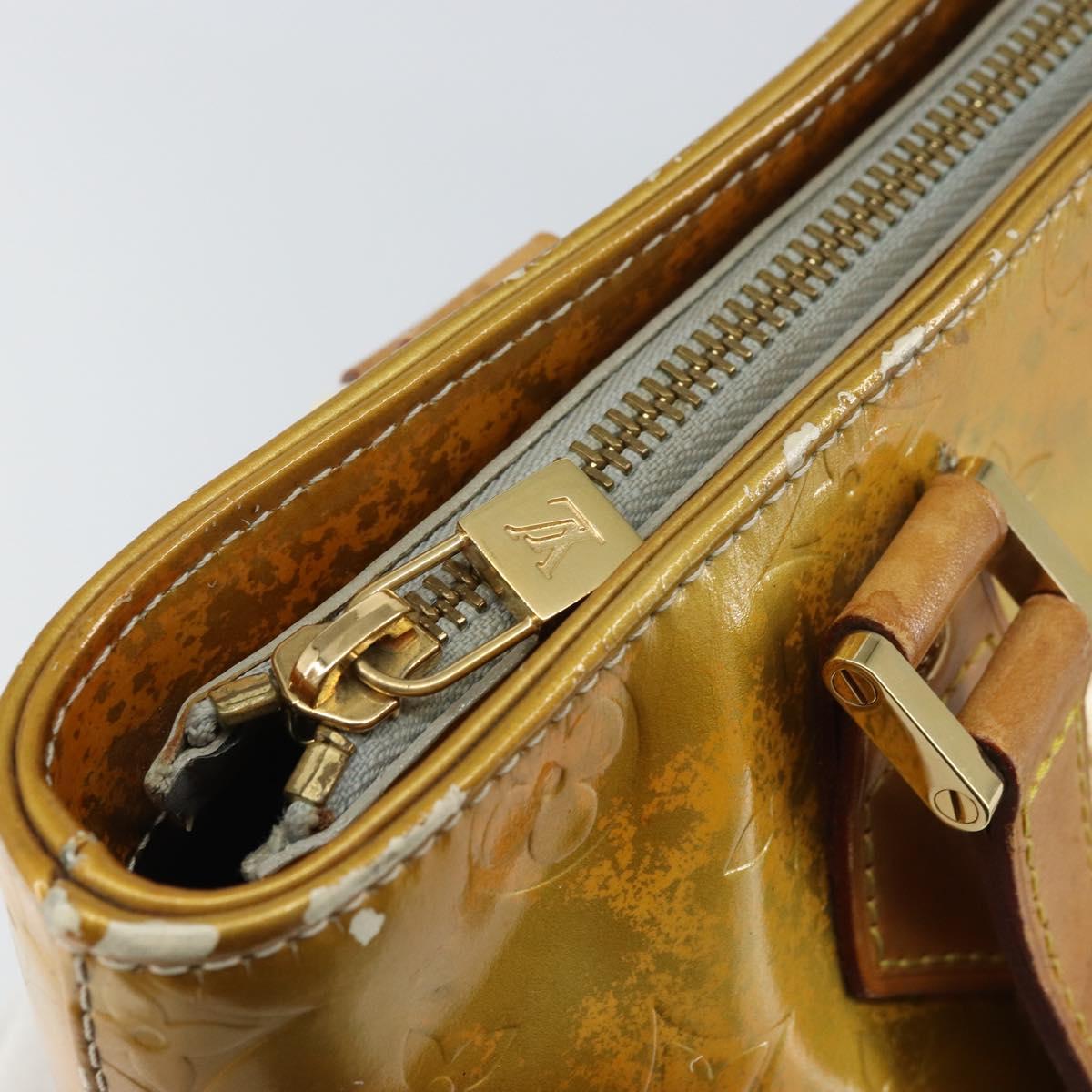 LOUIS VUITTON Monogram Vernis Houston Hand Bag Gris M91053 LV Auth BA8600