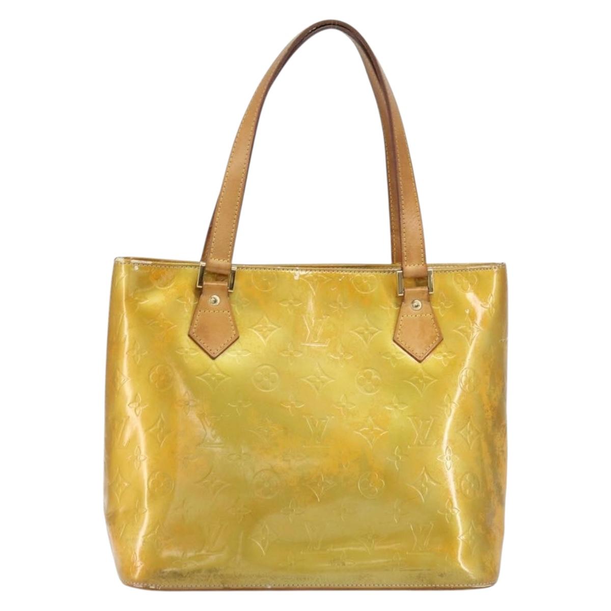 LOUIS VUITTON Monogram Vernis Houston Hand Bag Gris M91053 LV Auth BA8600