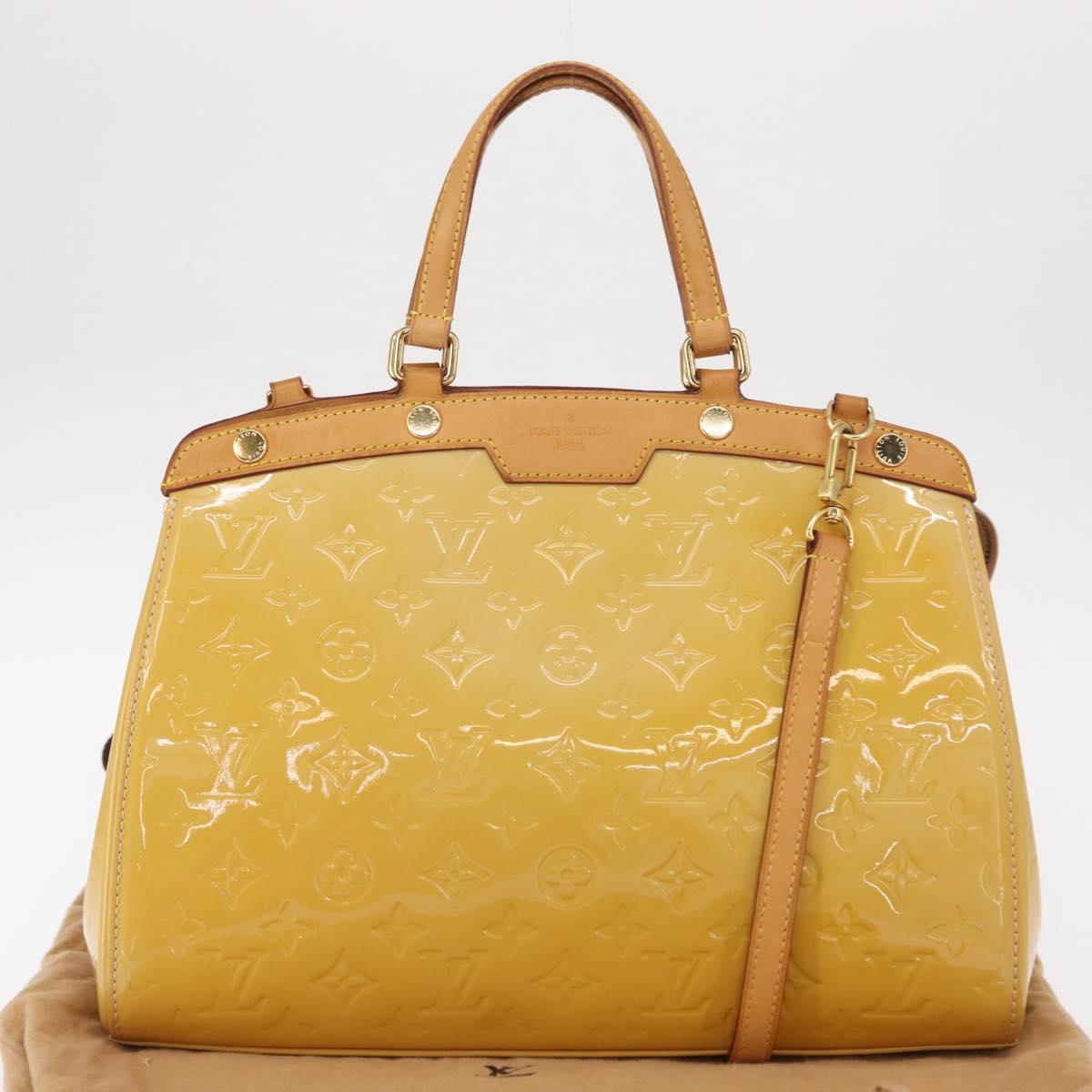 LOUIS VUITTON Vernis Blair MM Hand Bag 2way Rose Angelique M90068 LV Auth BA8604