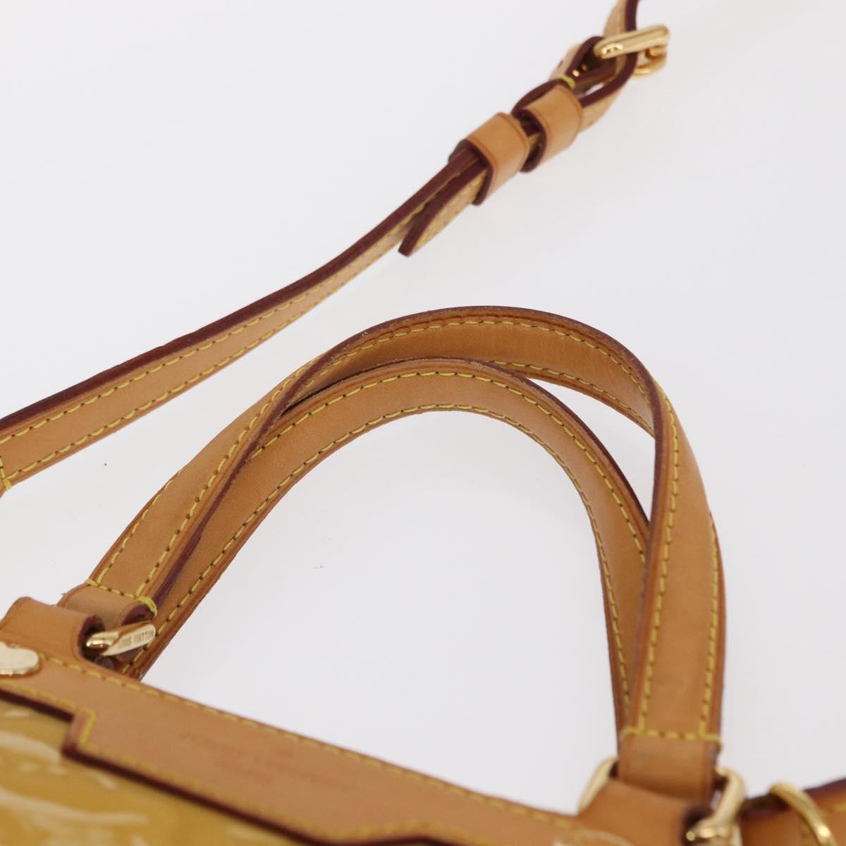 LOUIS VUITTON Vernis Blair MM Hand Bag 2way Rose Angelique M90068 LV Auth BA8604