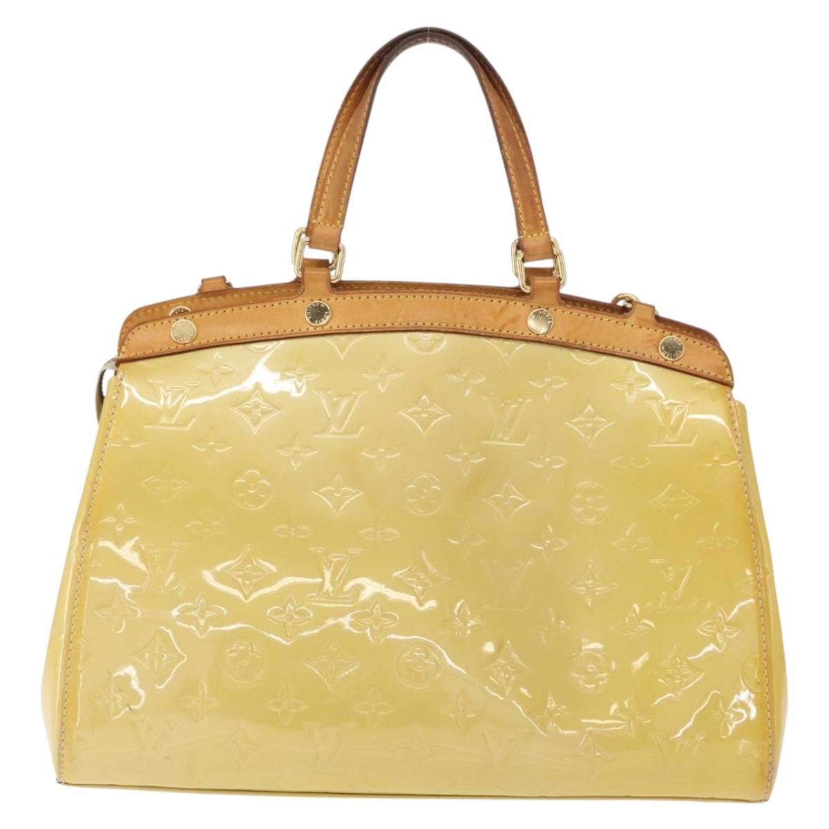 LOUIS VUITTON Monogram Vernis Blair MM Hand Bag 2way Citrin M90108 Auth BA8605