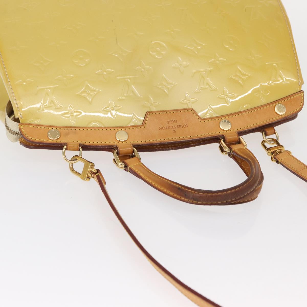 LOUIS VUITTON Monogram Vernis Blair MM Hand Bag 2way Citrin M90108 Auth BA8605