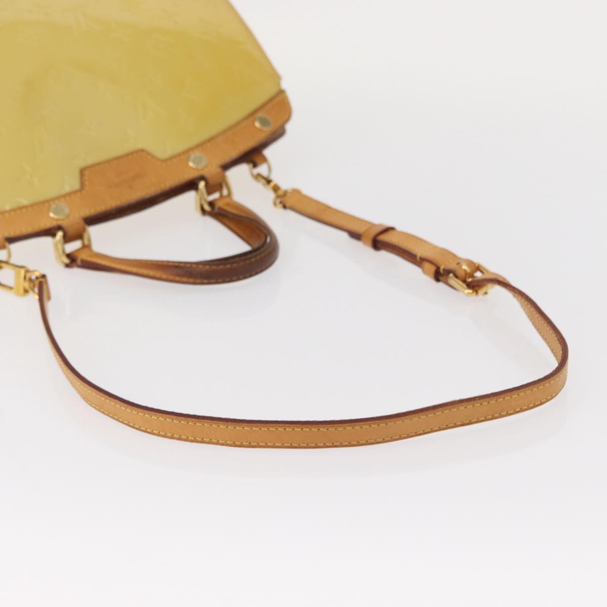 LOUIS VUITTON Monogram Vernis Blair MM Hand Bag 2way Citrin M90108 Auth BA8605