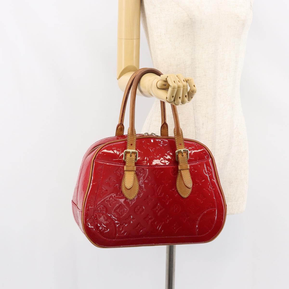 LOUIS VUITTON Monogram Vernis Summit Drive Bag Pomme D'amour M93513 Auth BA8607