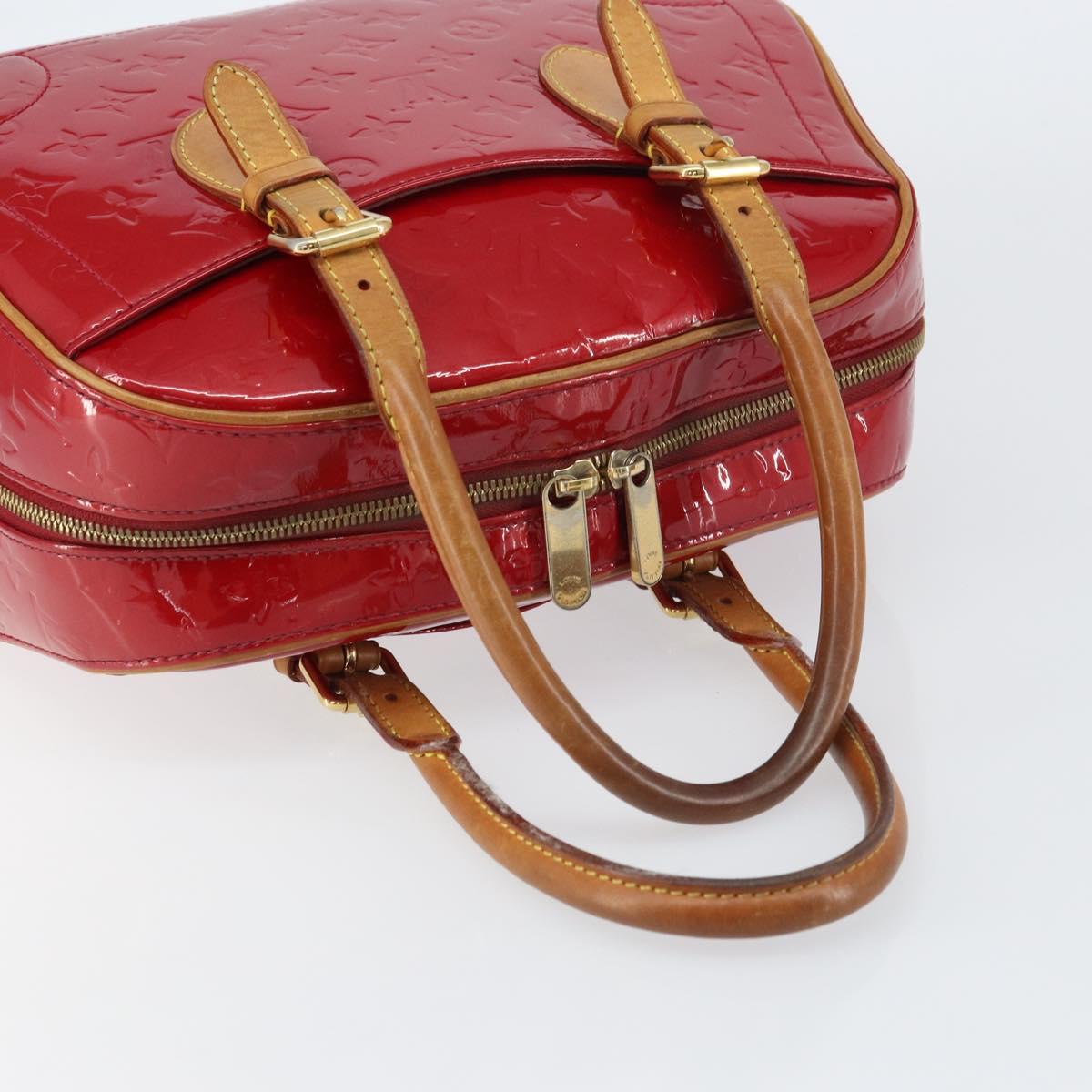 LOUIS VUITTON Monogram Vernis Summit Drive Bag Pomme D'amour M93513 Auth BA8607