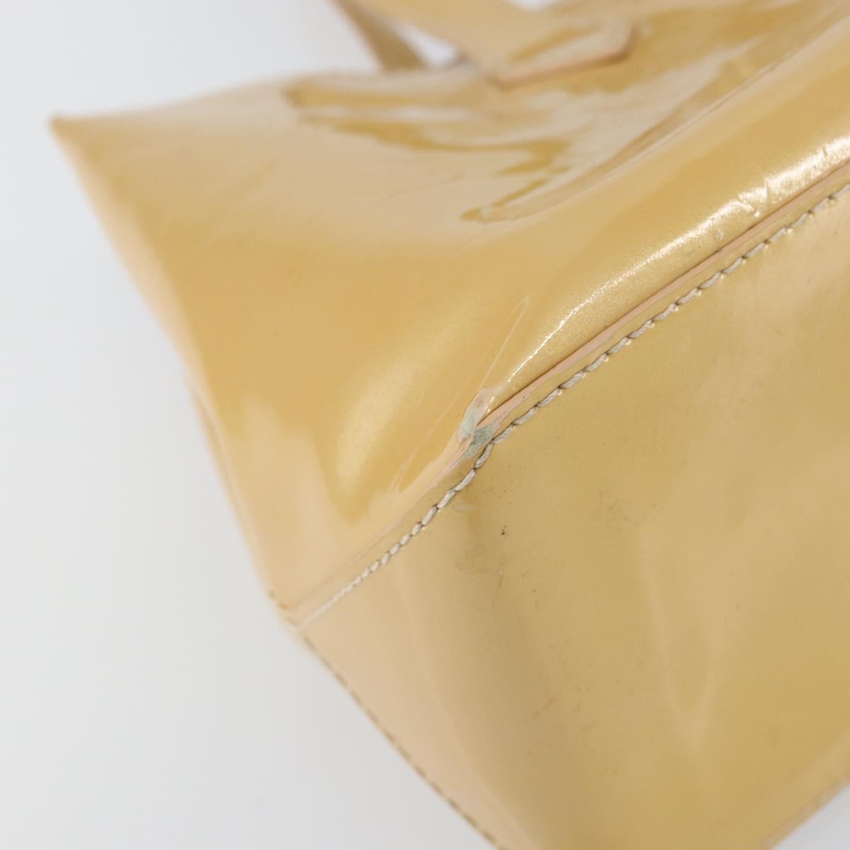 LOUIS VUITTON Vernis Wilshire PM Hand Bag Rose Flow Lantern M91642 Auth BA8608