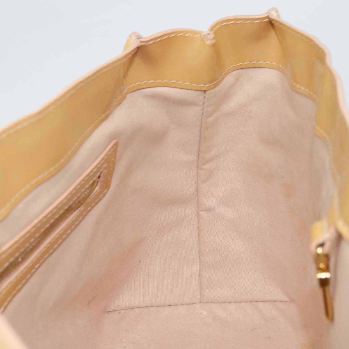 LOUIS VUITTON Vernis Wilshire PM Hand Bag Rose Flow Lantern M91642 Auth BA8608