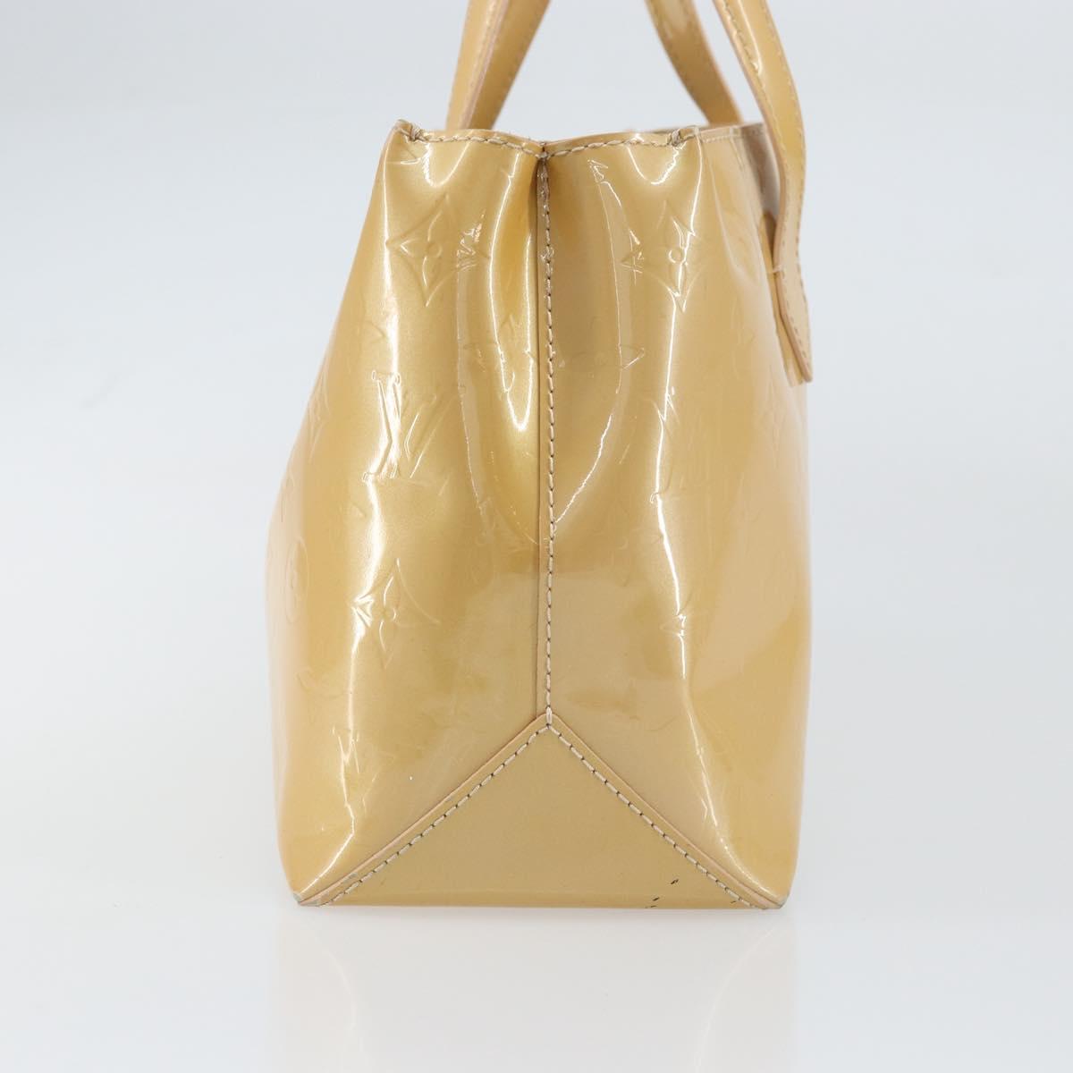 LOUIS VUITTON Vernis Wilshire PM Hand Bag Rose Flow Lantern M91642 Auth BA8608