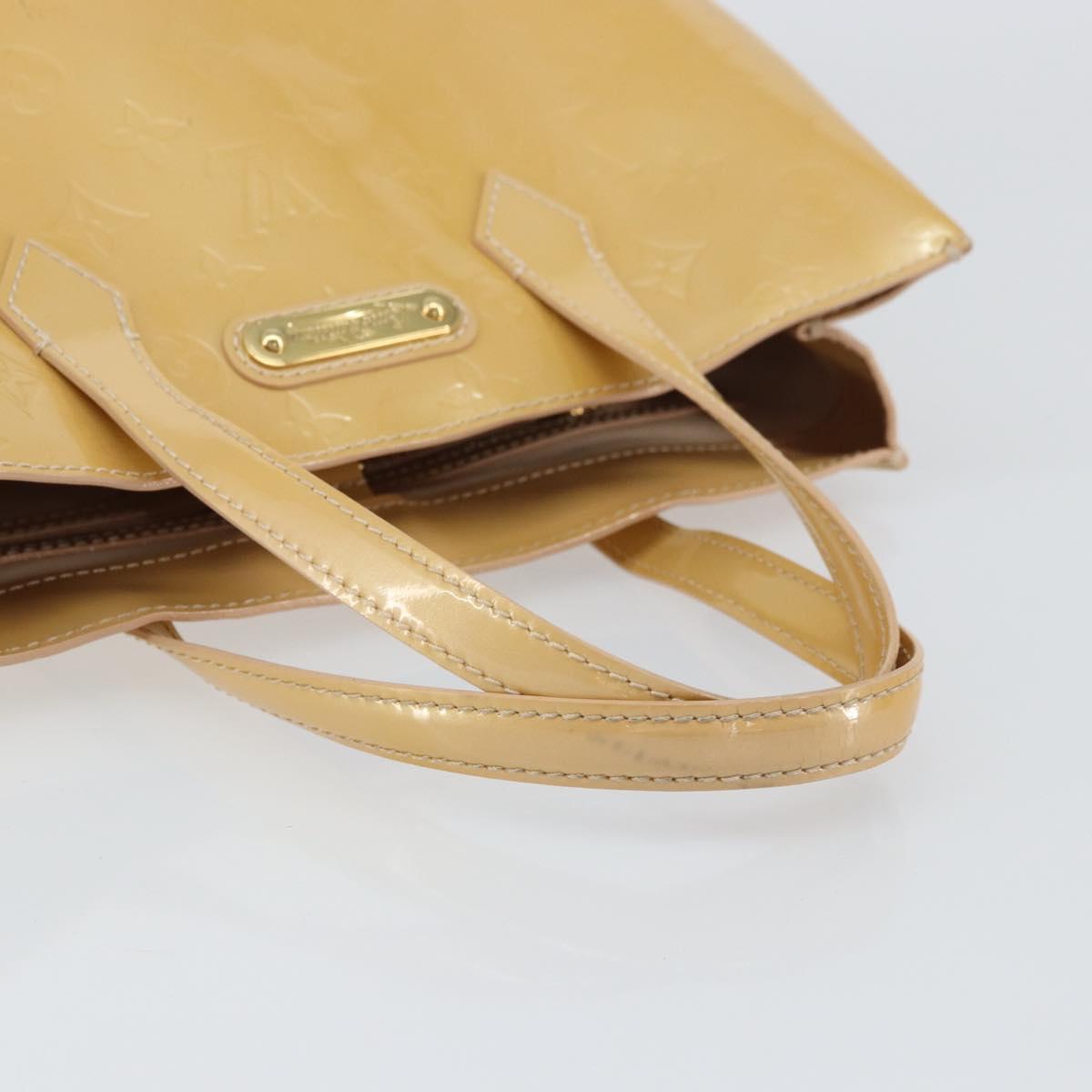 LOUIS VUITTON Vernis Wilshire PM Hand Bag Rose Flow Lantern M91642 Auth BA8608