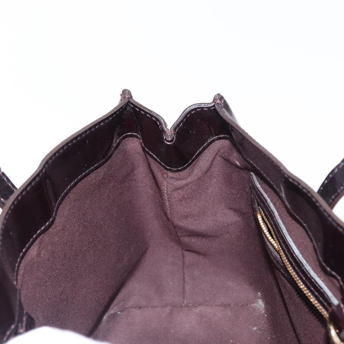 LOUIS VUITTON Monogram Vernis Wilshire PM Bag Amarante M93641 LV Auth BA8609