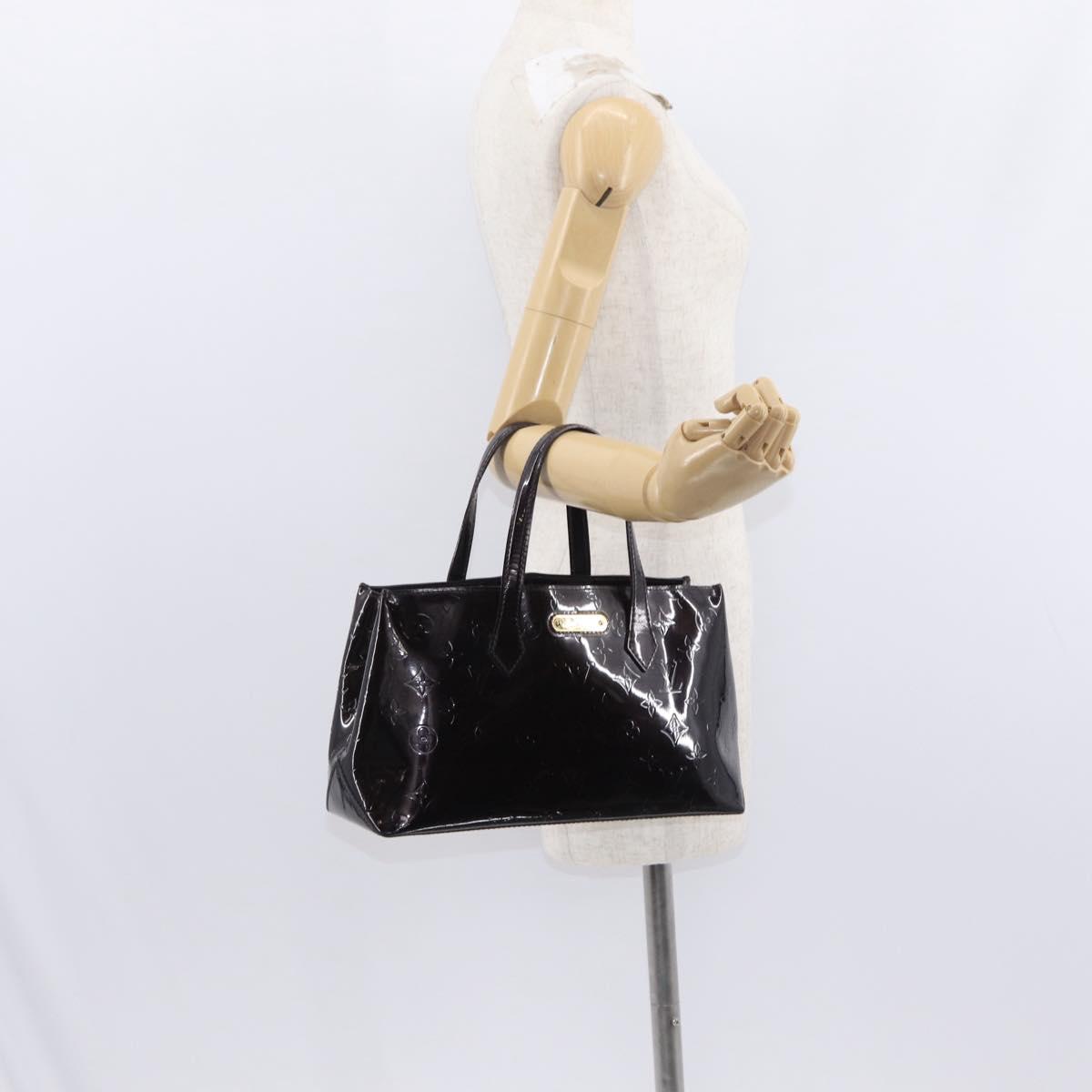 LOUIS VUITTON Monogram Vernis Wilshire PM Bag Amarante M93641 LV Auth BA8609