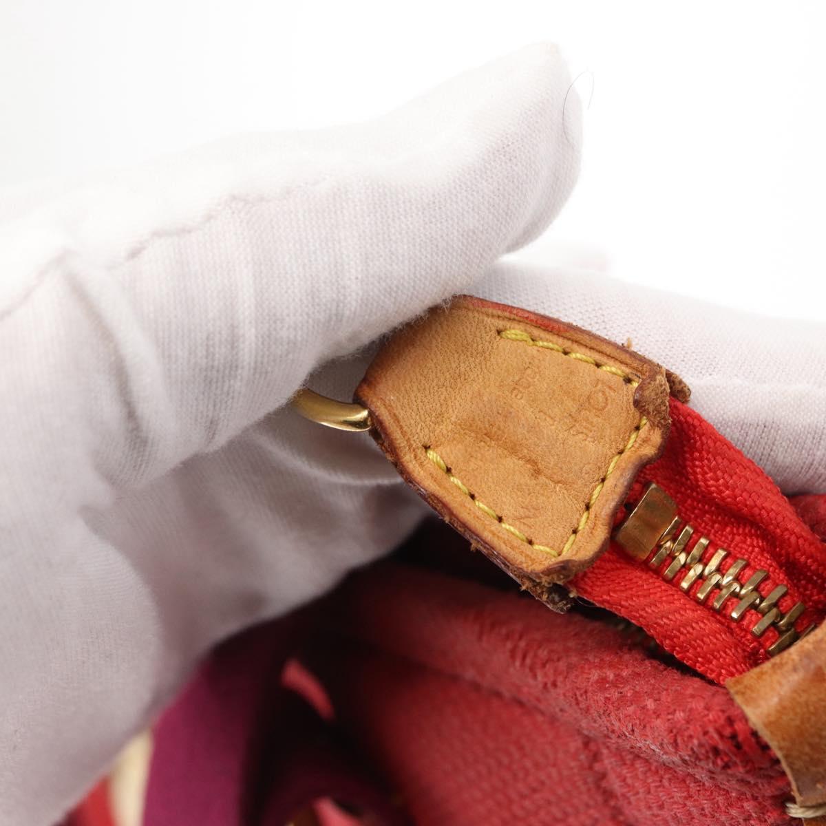 LOUIS VUITTON Antigua Cabas MM Tote Bag Red M40034 LV Auth BA8612