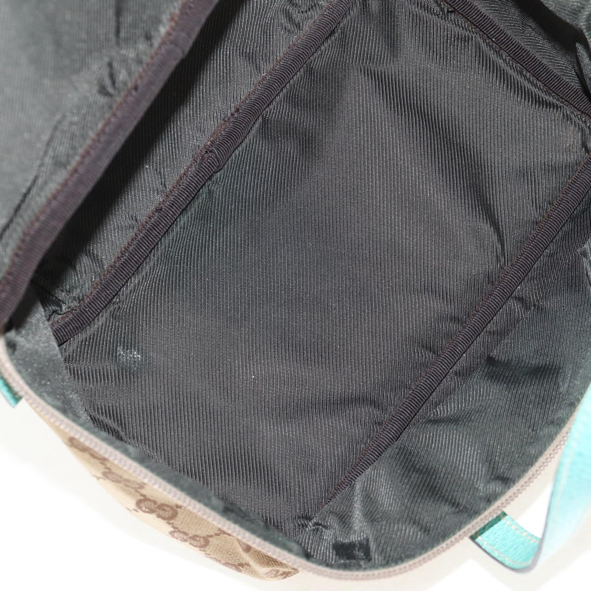 GUCCI GG Canvas Vanity Pouch Beige 124540 Auth BA8615V