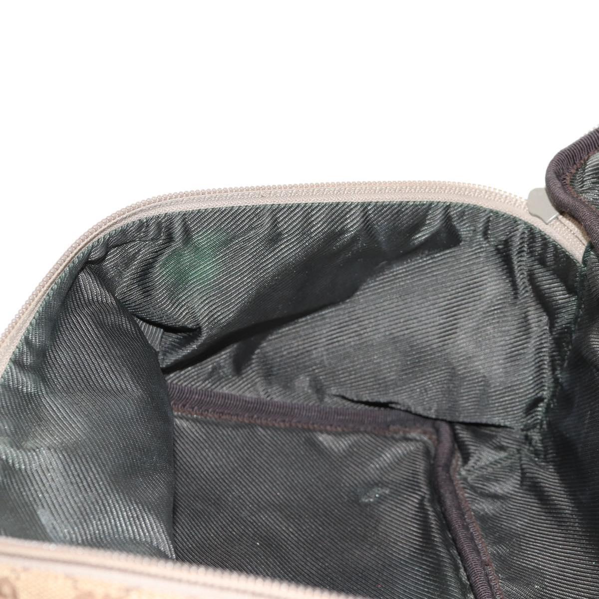 GUCCI GG Canvas Vanity Pouch Beige 124540 Auth BA8615V