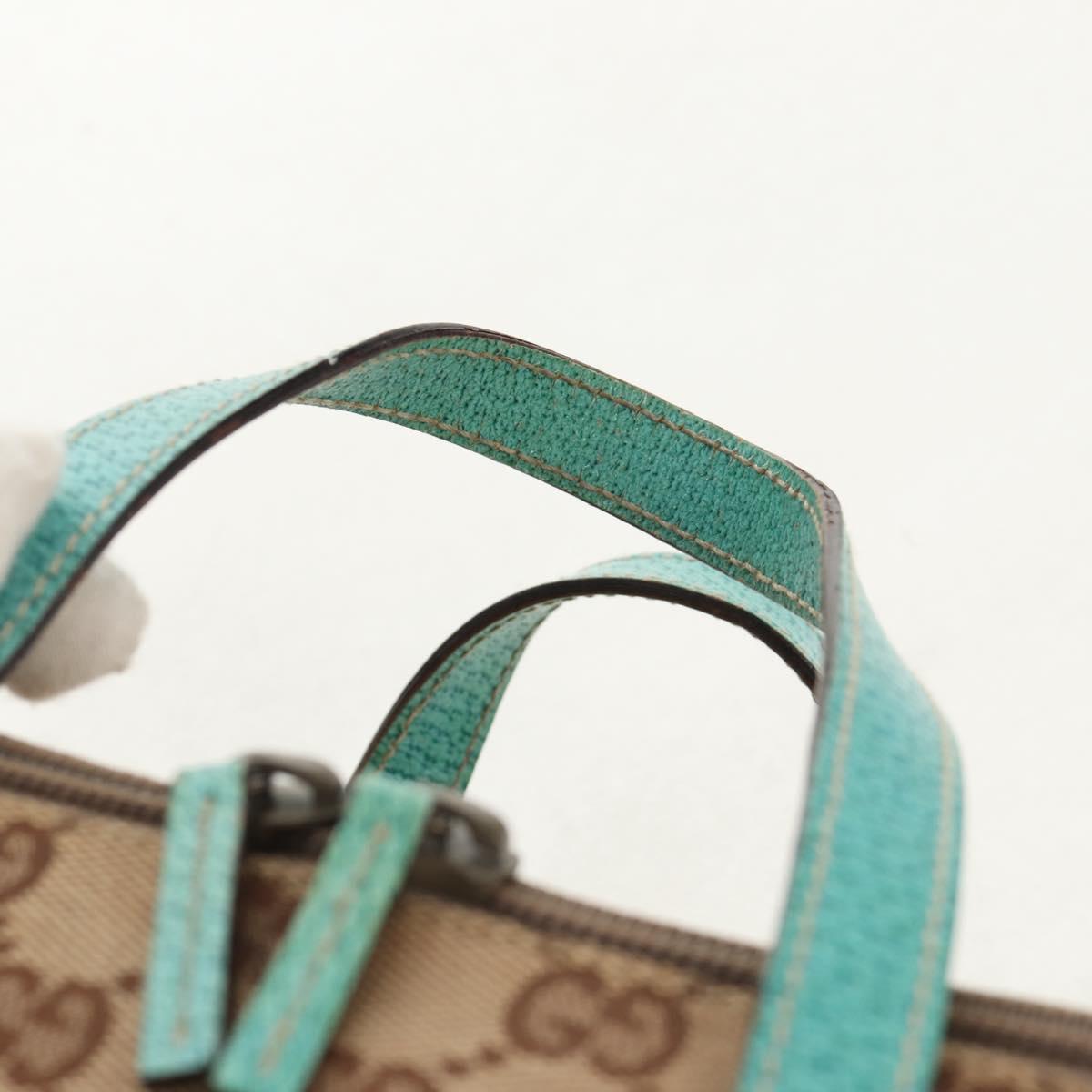 GUCCI GG Canvas Vanity Pouch Beige 124540 Auth BA8615V