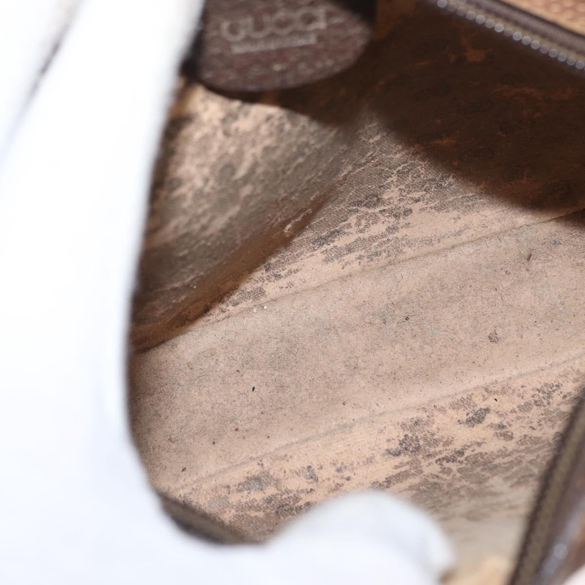 GUCCI GG Supreme Web Sherry Line Bag PVC Beige Red 007 58 6112 9411 Auth BA8618