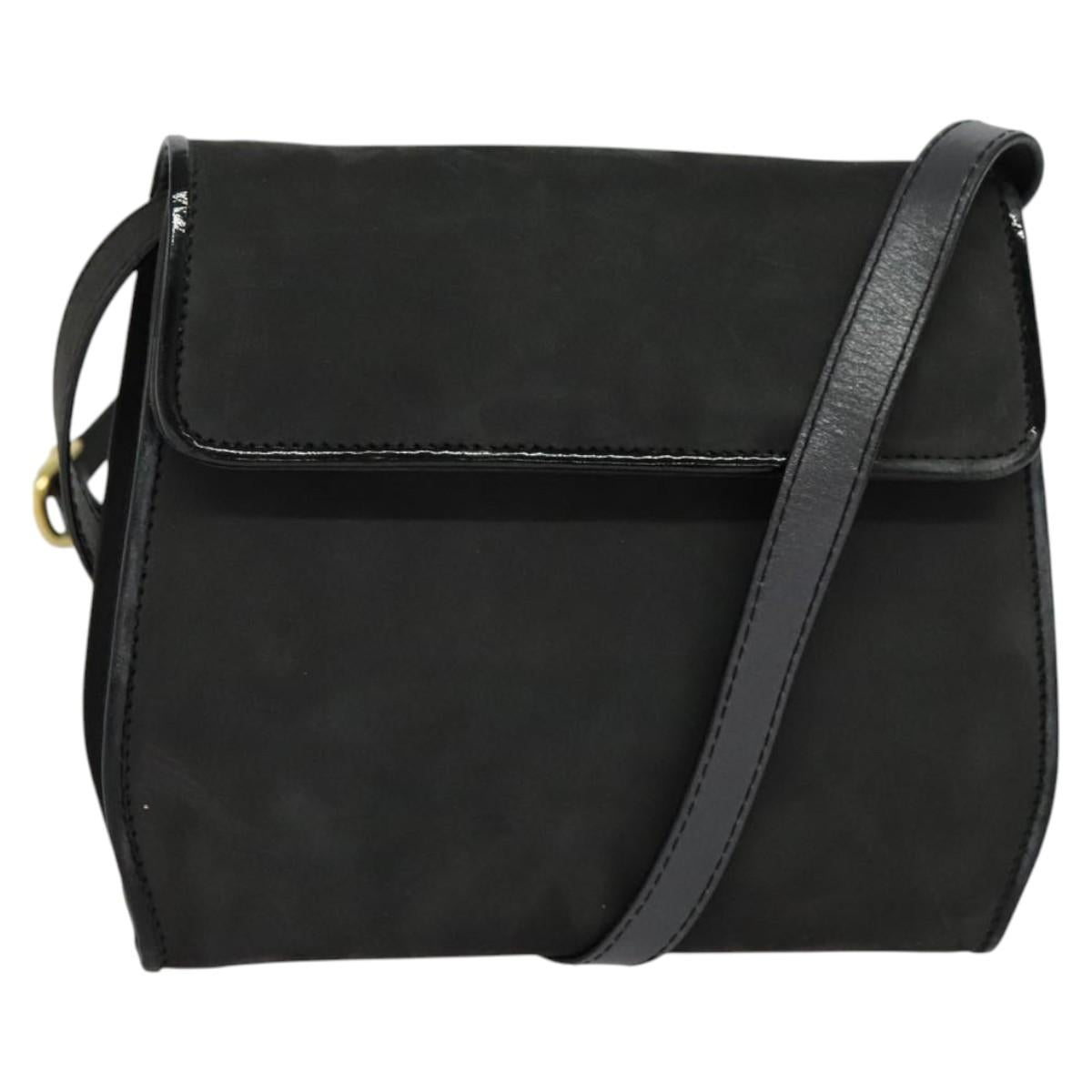 Salvatore Ferragamo Shoulder Bag Suede Gray Auth BA862