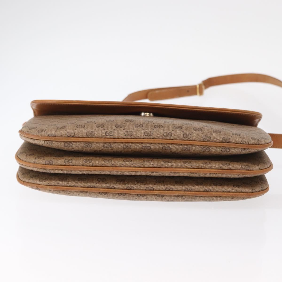 GUCCI Micro GG Supreme Shoulder Bag PVC Beige Gold 004 106 0024 Auth BA8625