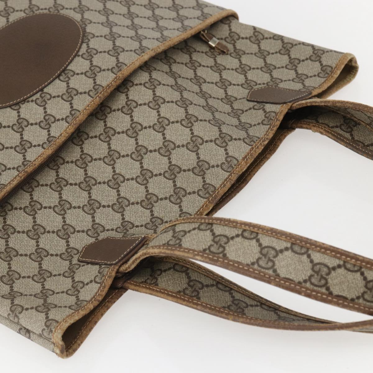 GUCCI GG Supreme Tote Bag PVC Beige 002 39 0054 Auth BA8626