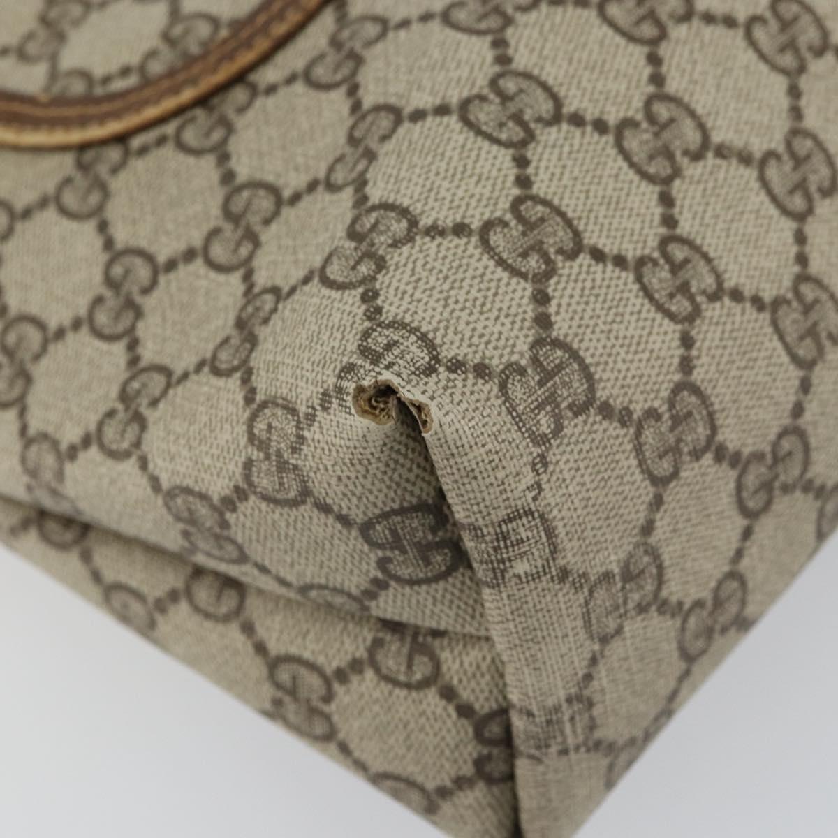 GUCCI GG Supreme Web Sherry Line Tote Bag PVC Beige Red 39 02 003 Auth BA8628