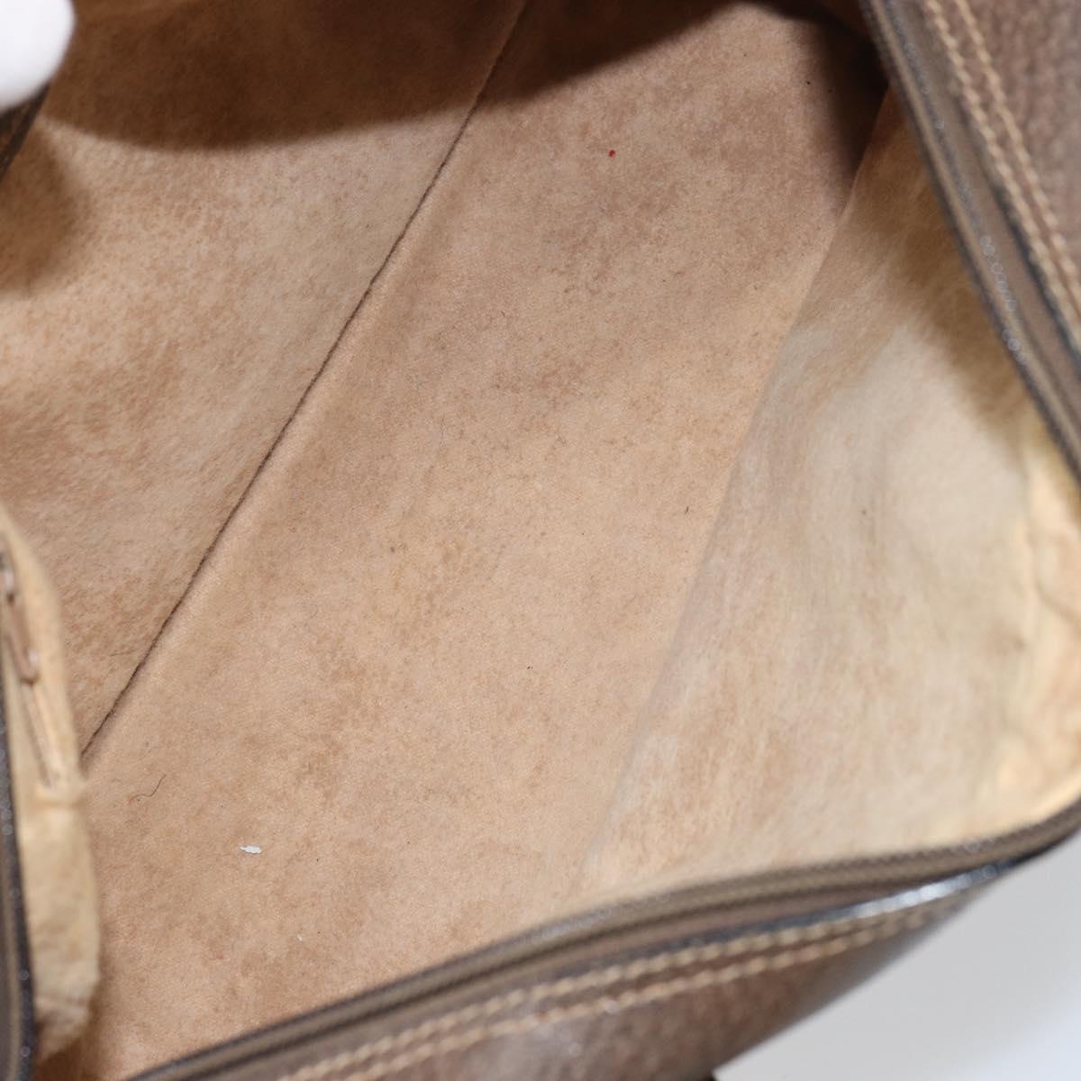 GUCCI GG Supreme Web Sherry Line Hand Bag PVC Beige Gold 39 02 053 Auth BA8629