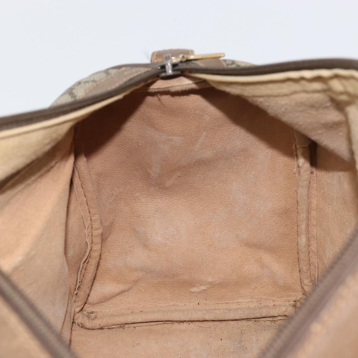 GUCCI GG Supreme Web Sherry Line Boston Bag PVC Beige Gold 39 02 007 Auth BA8630