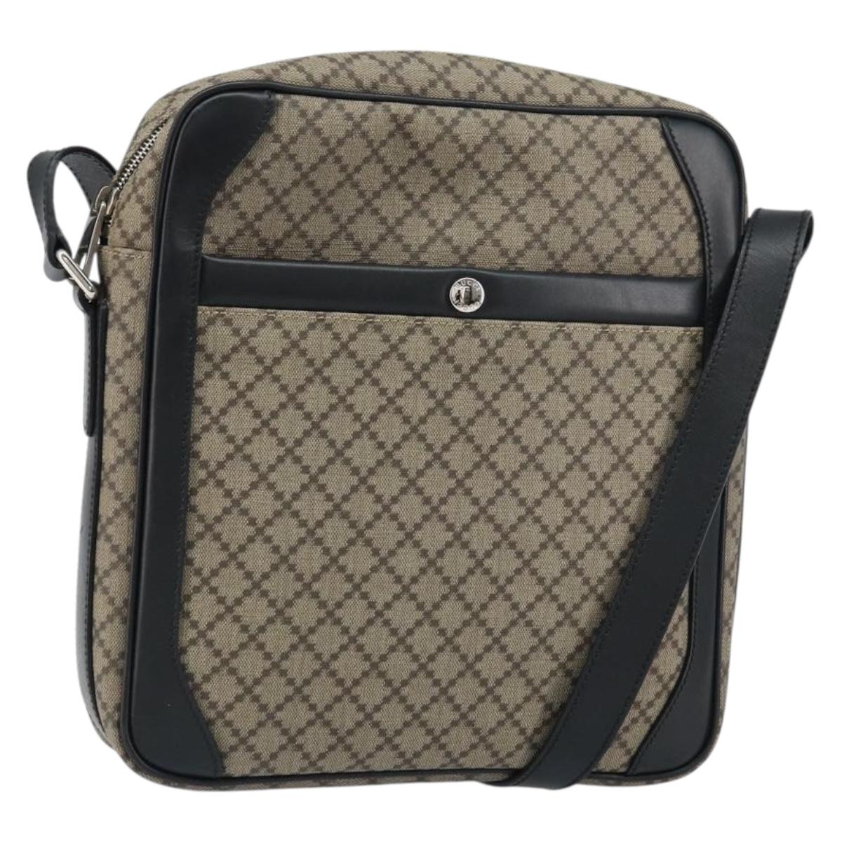 GUCCI Shoulder Bag PVC Beige Silver 268159 Auth BA8632