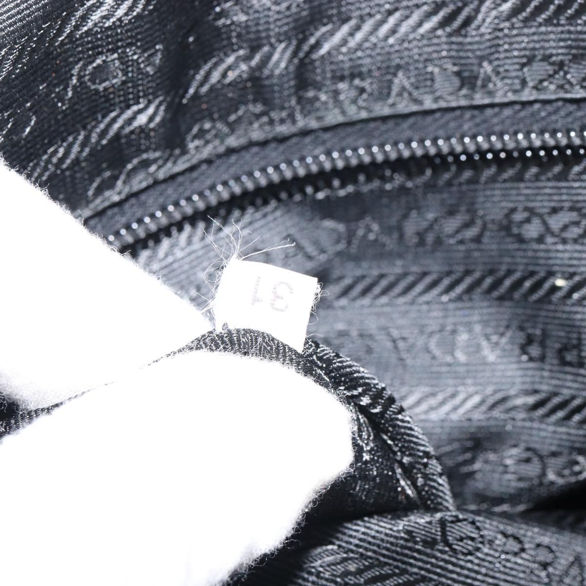 PRADA Hand Bag Nylon Red Silver Auth BA8645