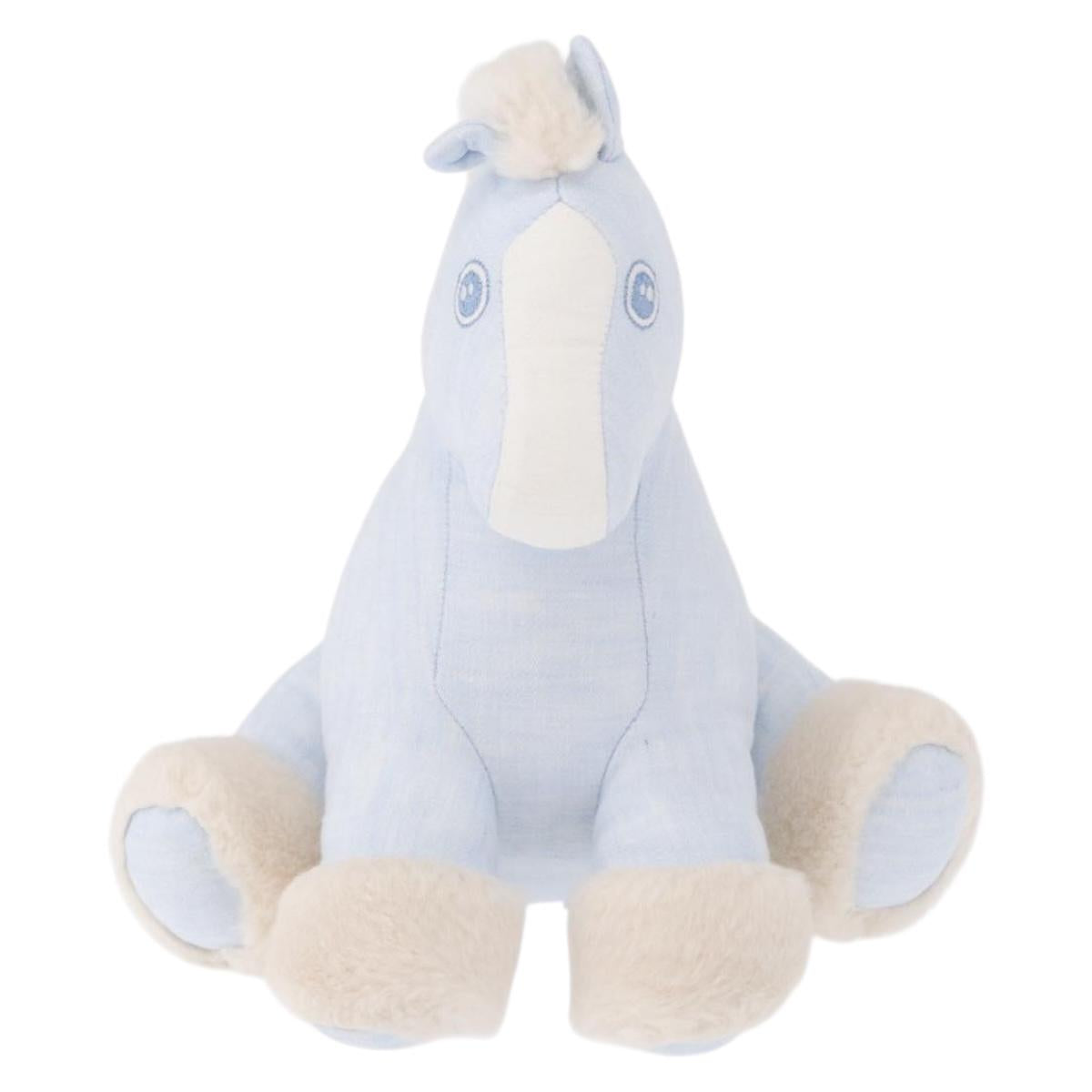 HERMES Baby Elmy Stuffed Linen Light Blue Auth BA8655M