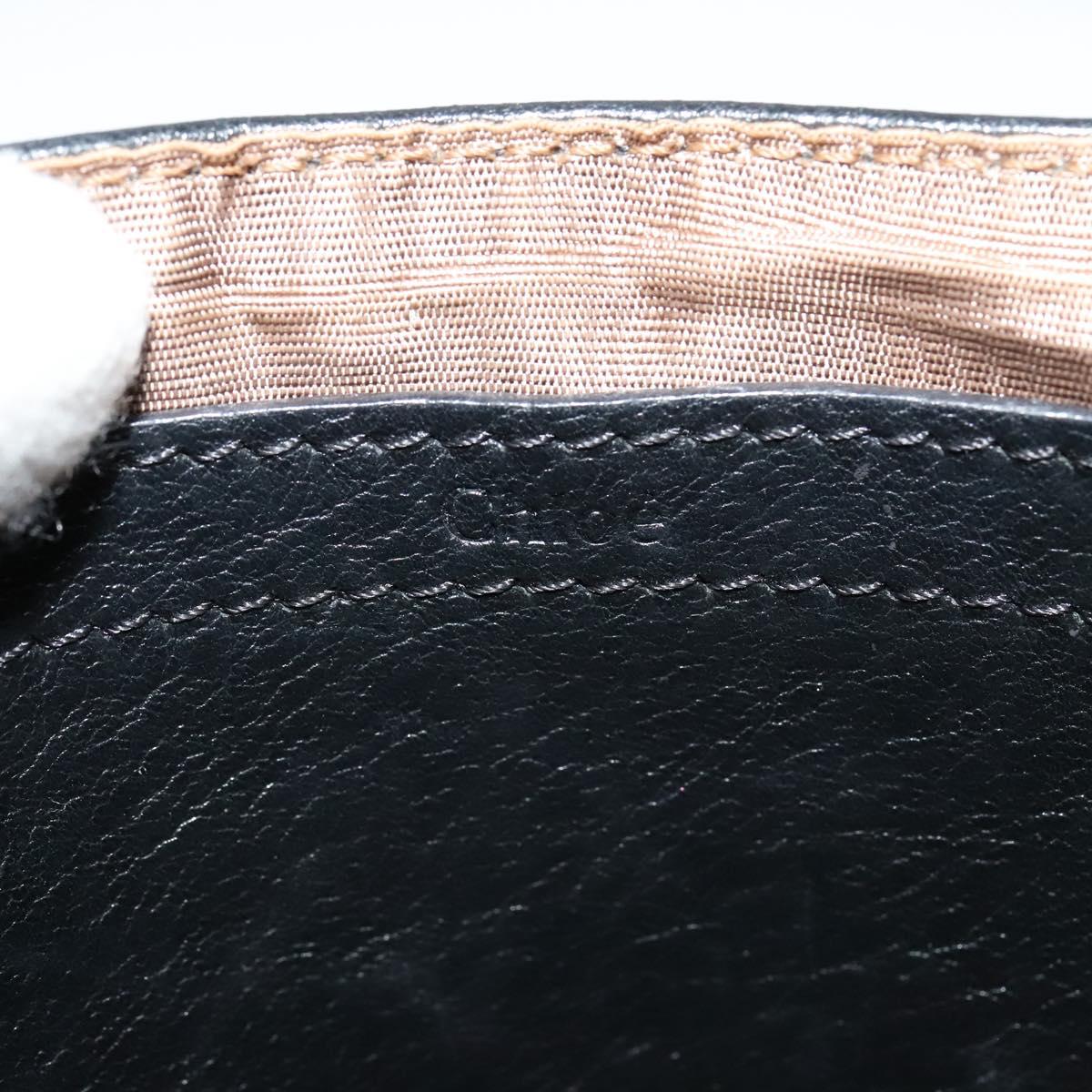 Chloe Elsie Hand Bag Leather 2way Black Auth BA866