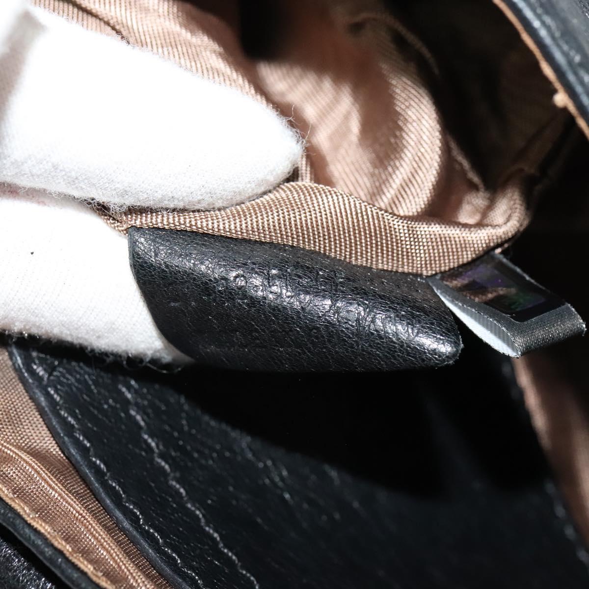 Chloe Elsie Hand Bag Leather 2way Black Auth BA866