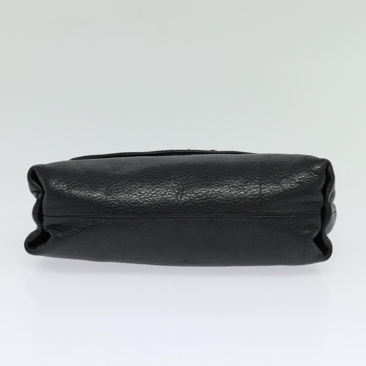 Chloe Elsie Hand Bag Leather 2way Black Auth BA866