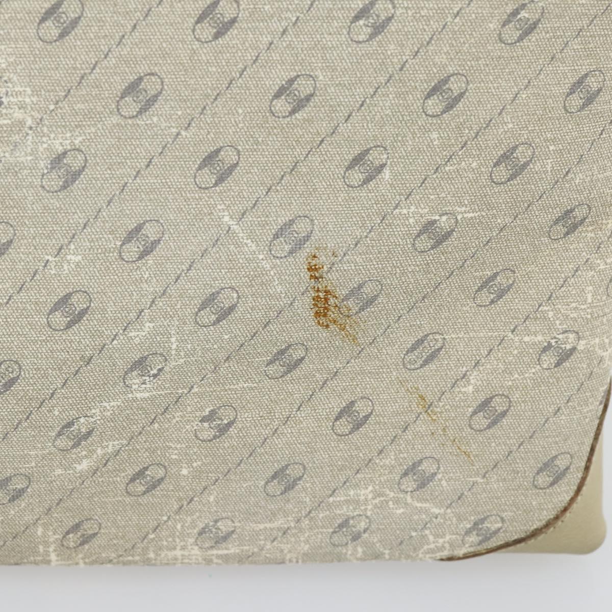 Salvatore Ferragamo Gucci Clutch Hand Bag Canvas PVC 2 Set Beige Auth BA8691