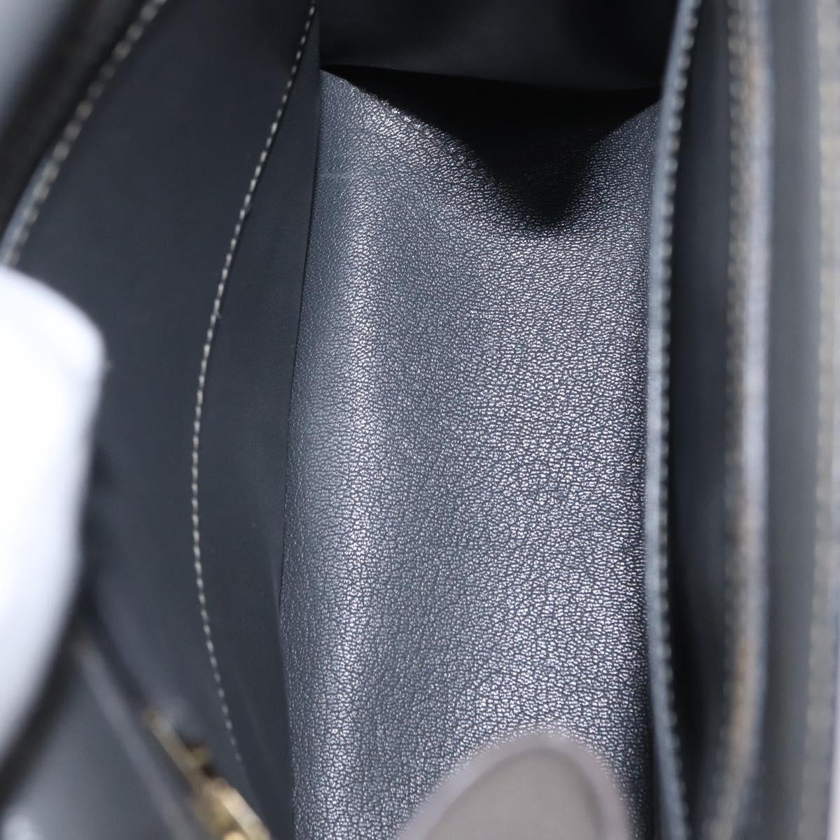 HERMES Lucy PM Hand Bag Leather Gray Auth BA8697