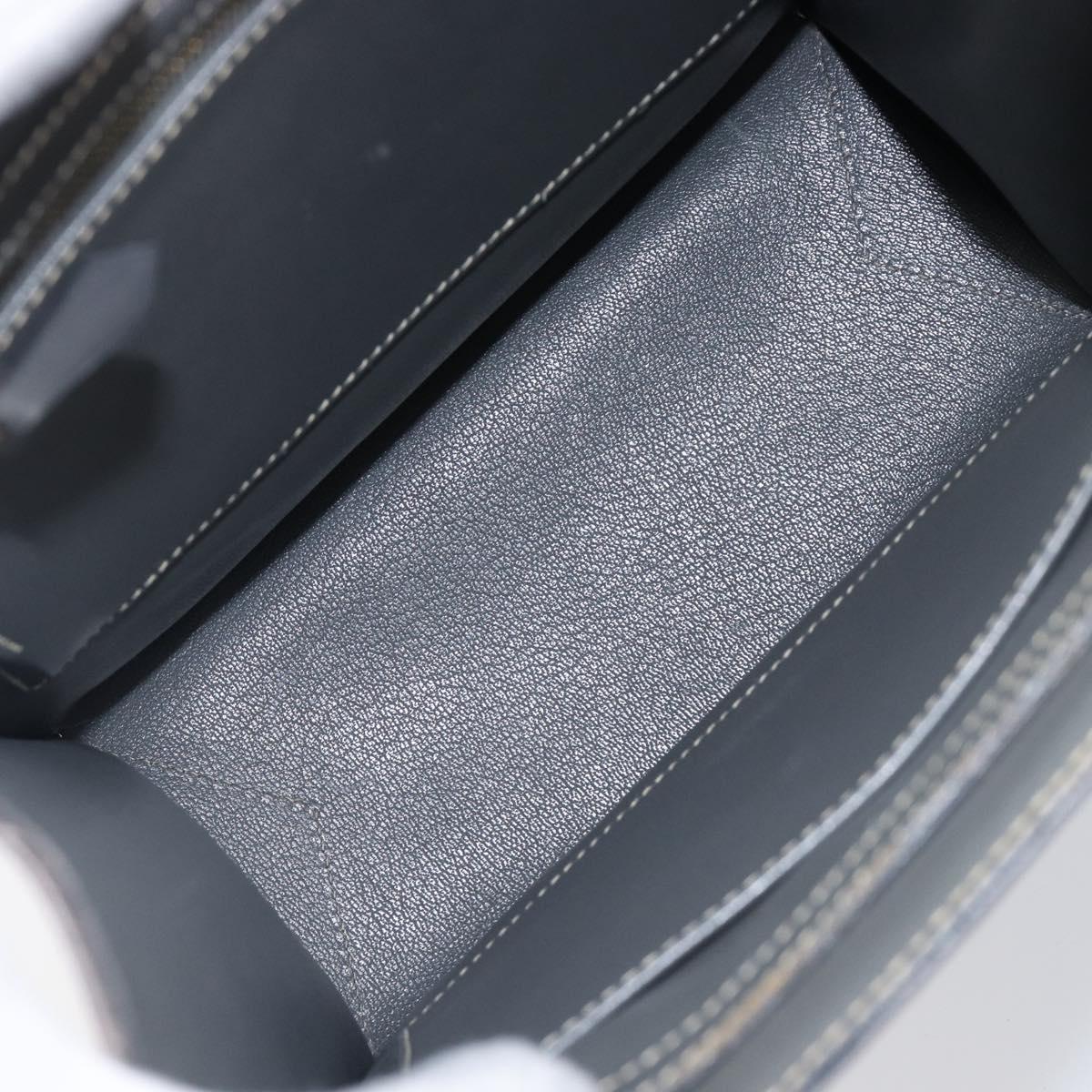 HERMES Lucy PM Hand Bag Leather Gray Auth BA8697