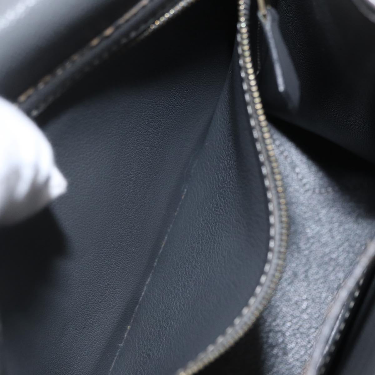 HERMES Lucy PM Hand Bag Leather Gray Auth BA8697