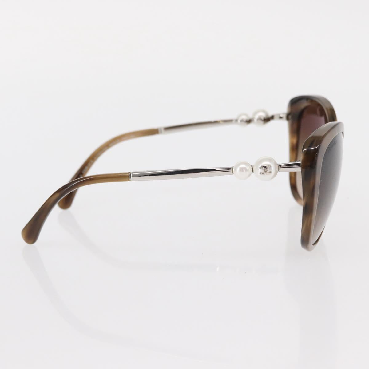 CHANEL Sunglasses plastic Brown CC Auth BA8711V