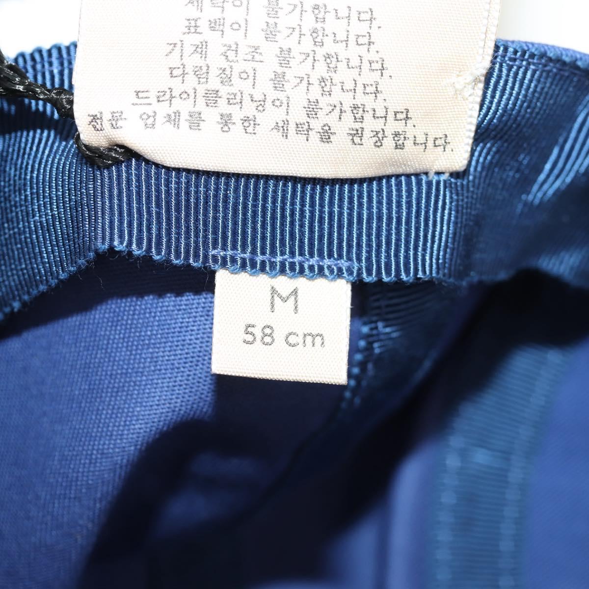 GUCCI Baseball Cap Cotton Blue 773135 Auth BA8717V