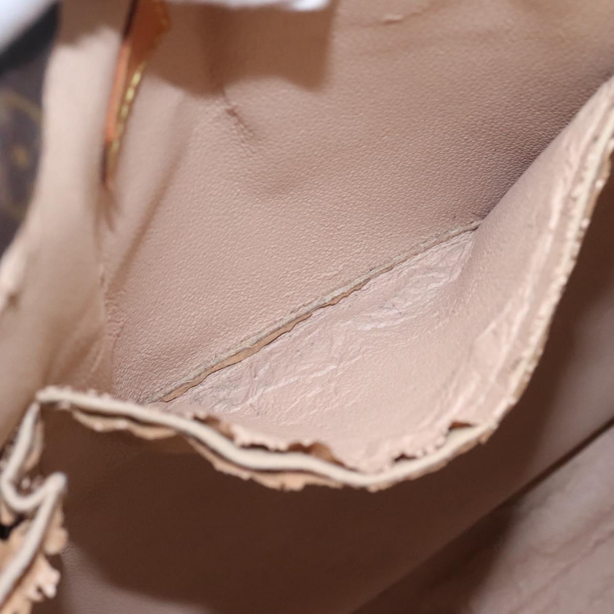 LOUIS VUITTON Monogram Sac Plat Hand Bag M51140 LV Auth BA872